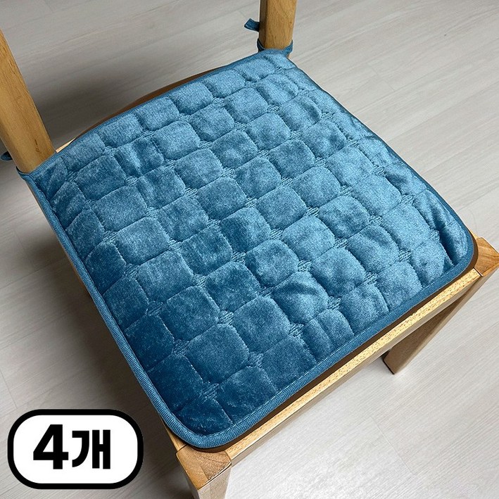 어노에즈 끈 달린 식탁 의자 방석 4P