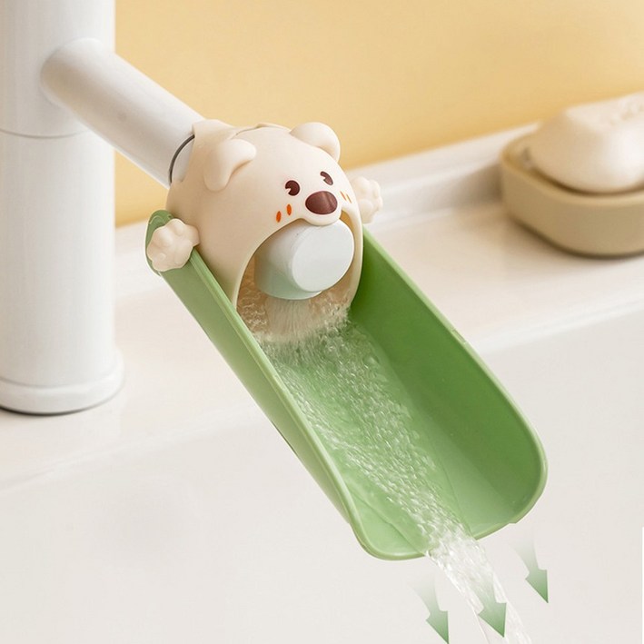 DQ 실리콘 연장 수도꼭지 수전 연장탭 곰돌이 병아리