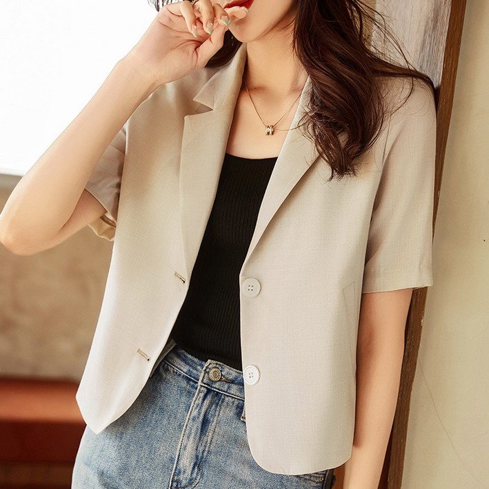 빌리즈빈 여성 카라넥 투버튼 데일리 블레이져 BS57