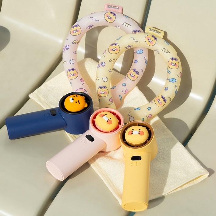 카카오프렌즈 Z터보 핸디 선풍기(일반형/볼캡형)+카카오프렌즈 아이스 쿨링 넥밴드 넥쿨러 밴드