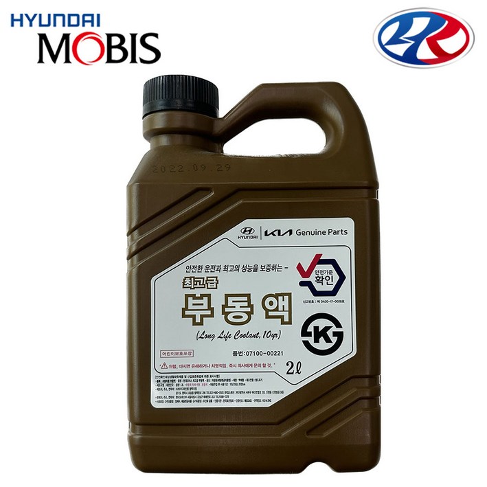 최고급 장수명 부동액 2L 0710000221 현대모비스, 1개, 2L