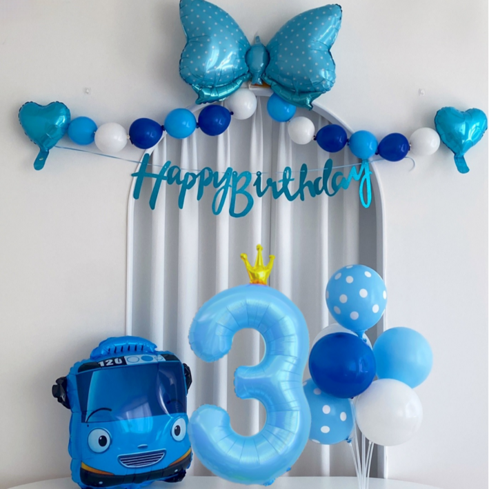 타요 풍선 세트 생일파티세트, 1개