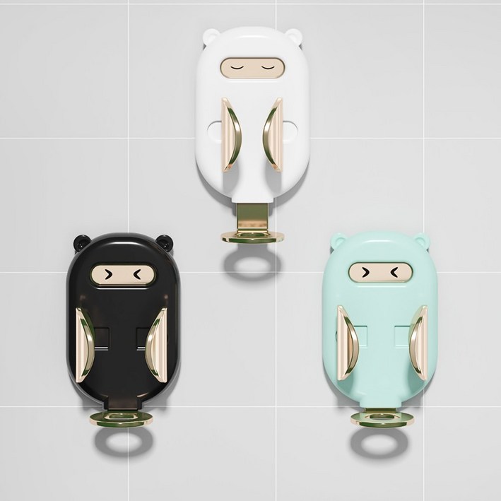 칫솔 치약 걸이, 2개, 진동칫솔 블랙