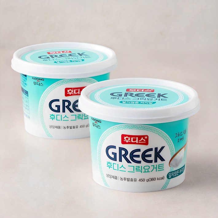 일동후디스 그릭 요거트 달지않은 저지방, 450g, 1개입, 2개