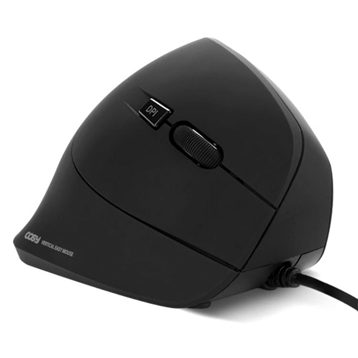 코시 이지 유선 버티컬 마우스, M3124, 블랙 코시 이지 유선 버티컬 마우스, M3124, 블랙