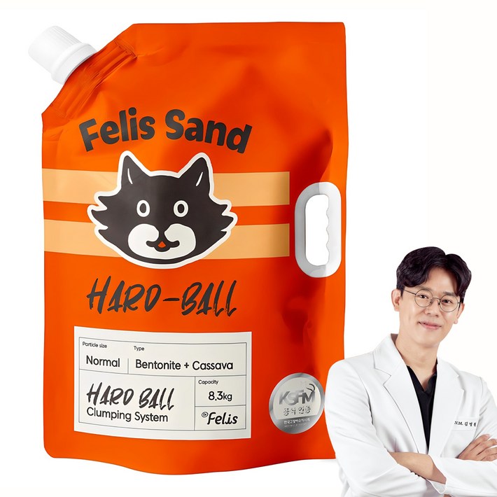 닥터펠리스 하드볼 응고형 고양이 벤토나이트, 8.3kg, 1개, 무향
