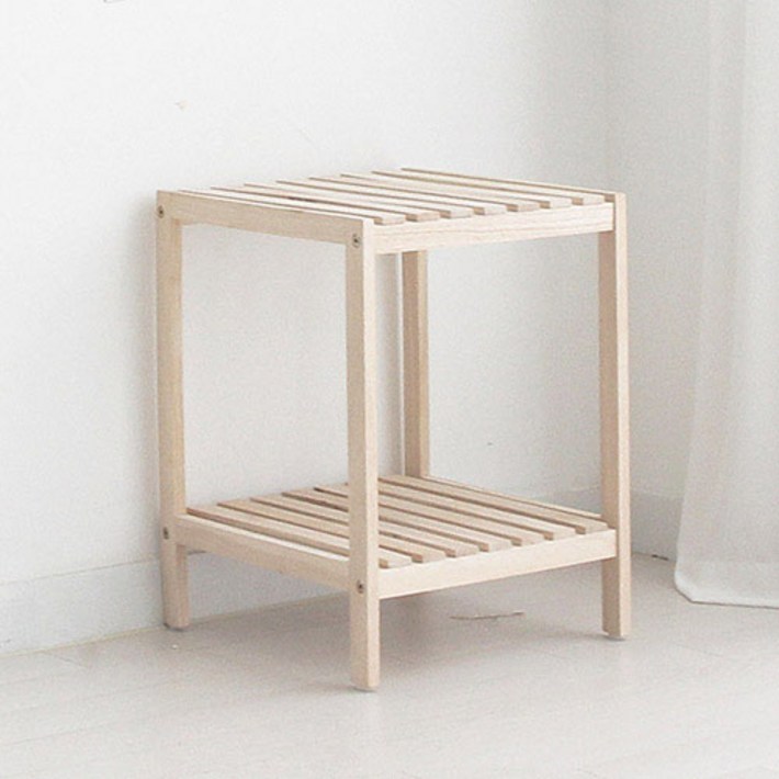 올리빙 원목 협탁 테이블 선반