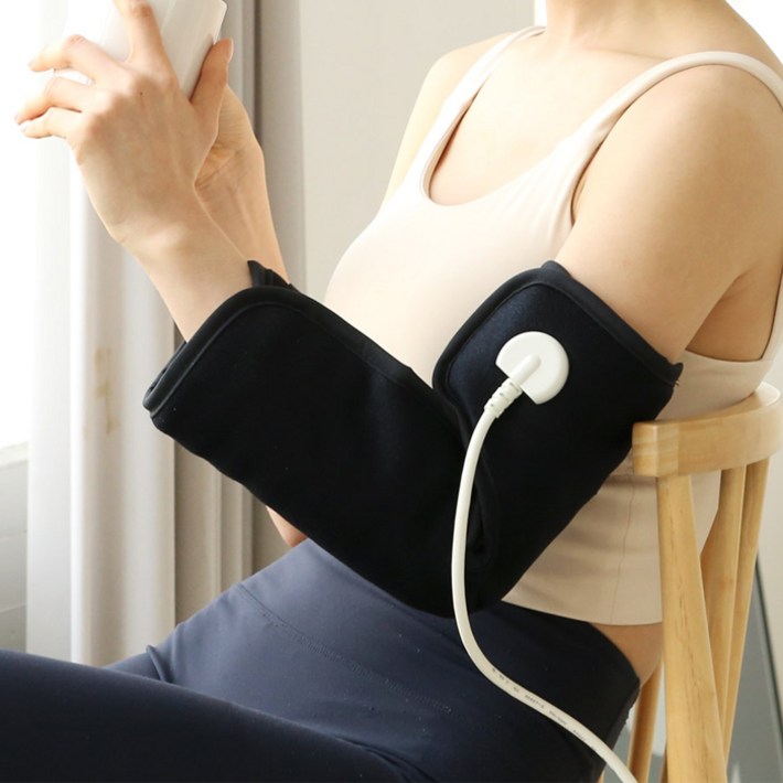 테슬테즐 전기 온열 팔꿈치 찜질기 프리미엄 PEA1, PEA1, 네오플랜 블랙