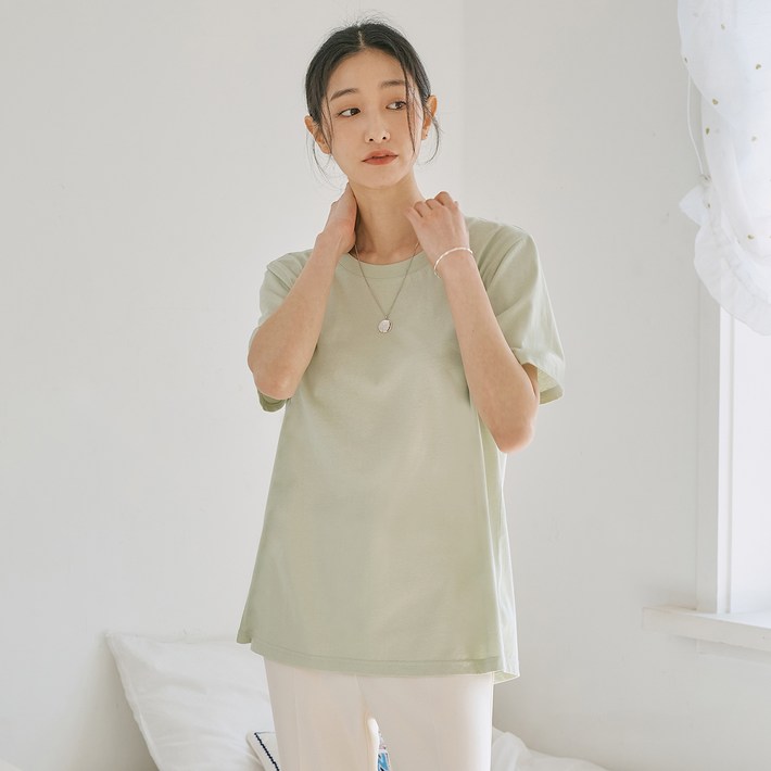 클라비스 여성용 면 반팔 티셔츠