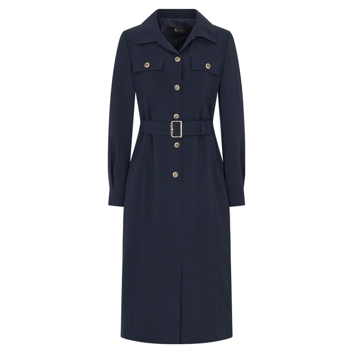 케이엘바이린 트리안 H라인 버튼 원피스