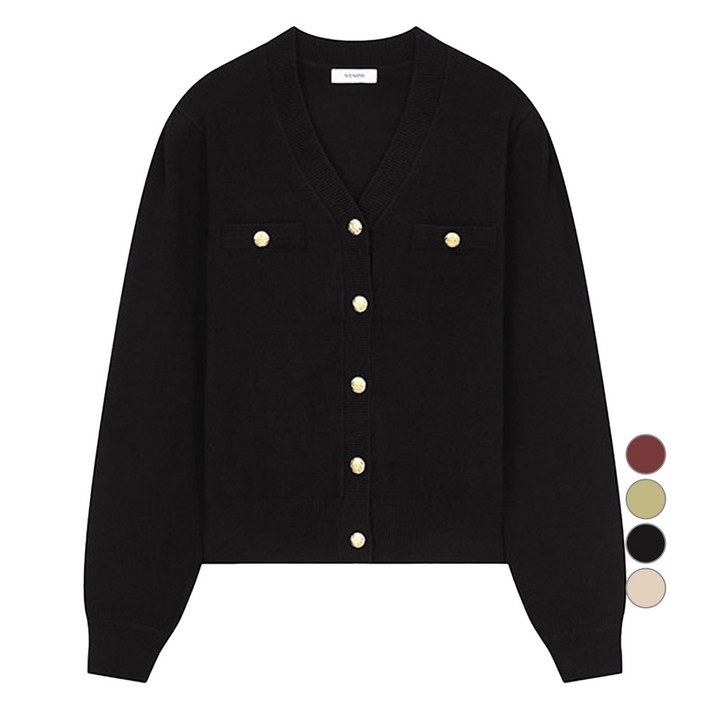 쉬즈미스 여성용 브이넥 버튼 가디건 SSKCDO42530