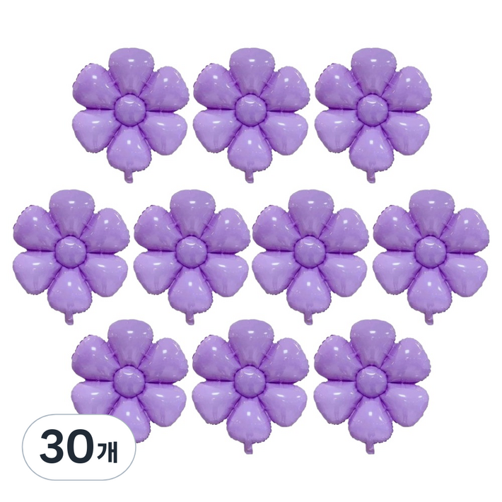 코히모 마카롱 데이지 꽃 파티 풍선 5W0432, 30개, 퍼플