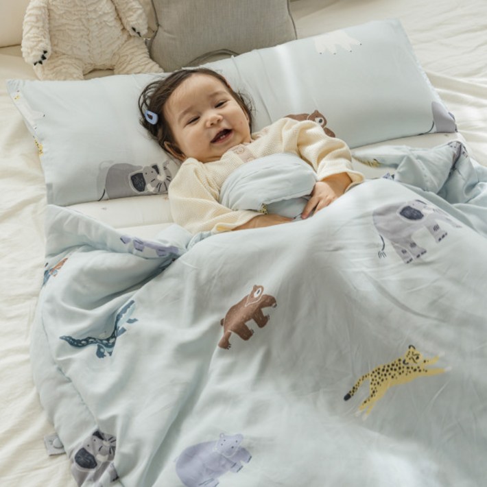 도노도노 유아용 사계절 모달 인견 낮잠이불 세트 반일체형