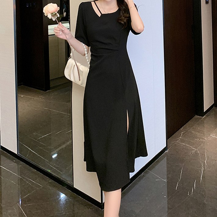 비비에모 레베카 랩 트임 시크한 여름 원피스 10297