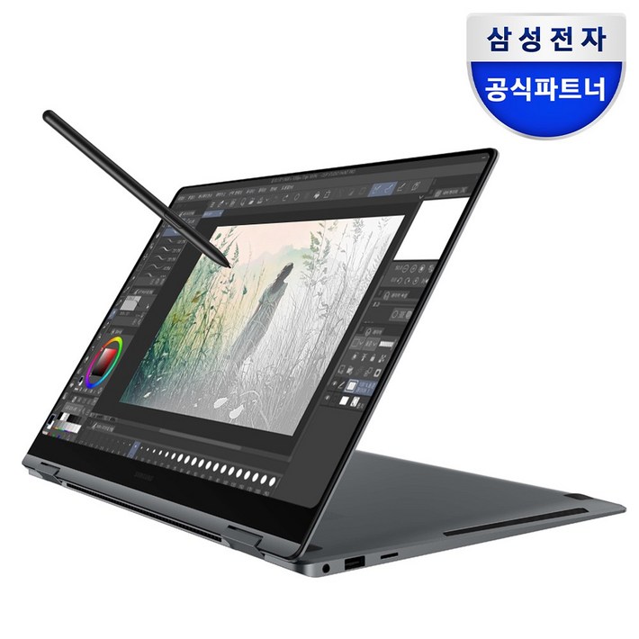 삼성전자 갤럭시북5 프로 360 NT960QHA-K71A 인텔 울트라7 고해상도 16인치 AI 코파일럿+ S펜 드로잉 2in1 노트북