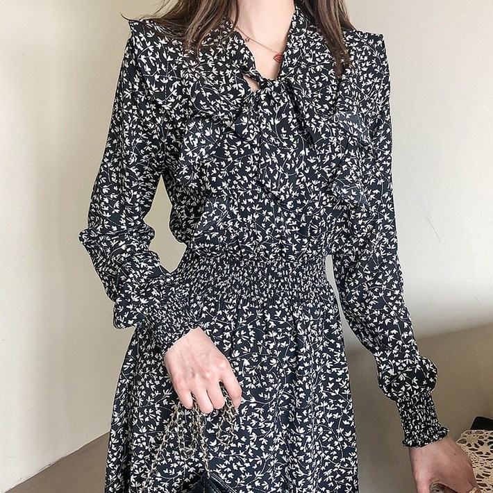 예주아 가을 프렌치 긴팔 롱원피스