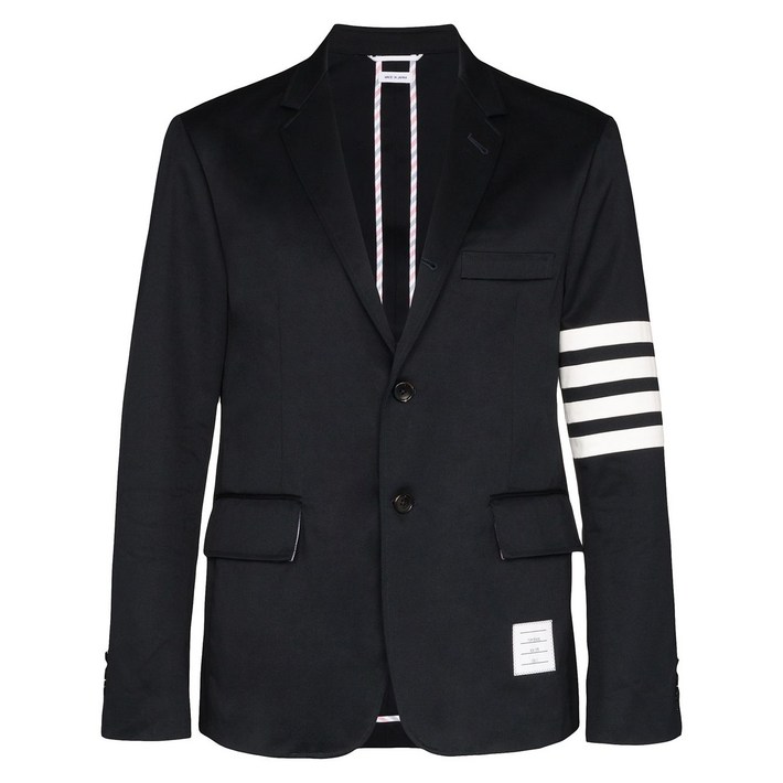 톰 브라운 4바 프린트 싱글 브레스티드 블레이저