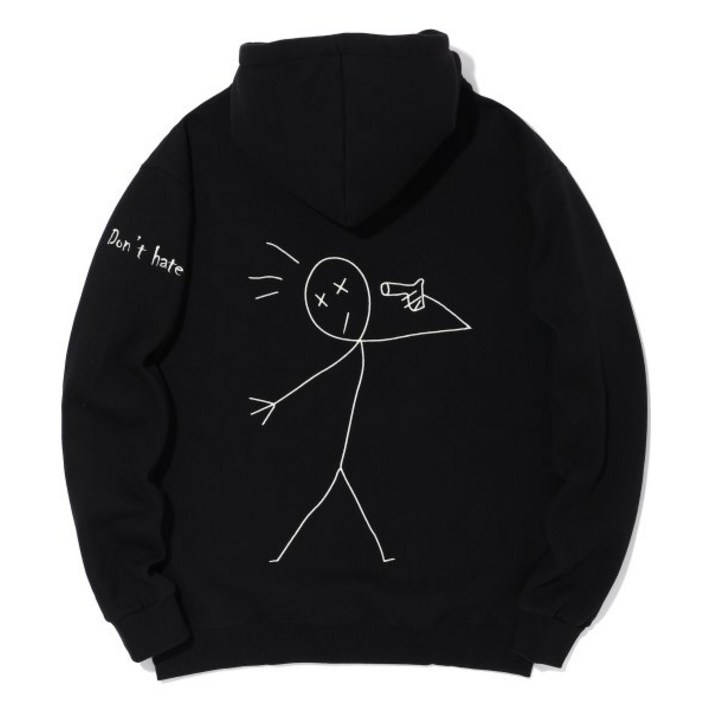 무료배송특가 CPGN STUDIO 꼼파뇨 레터링 타투 후드 기모 블랙