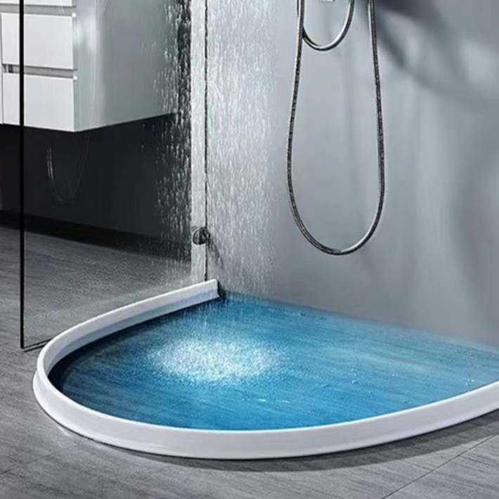 무타공마켓 재단가능 접착식 2세대 샤워부스 물막이 고급형, 그레이 3M, 1개