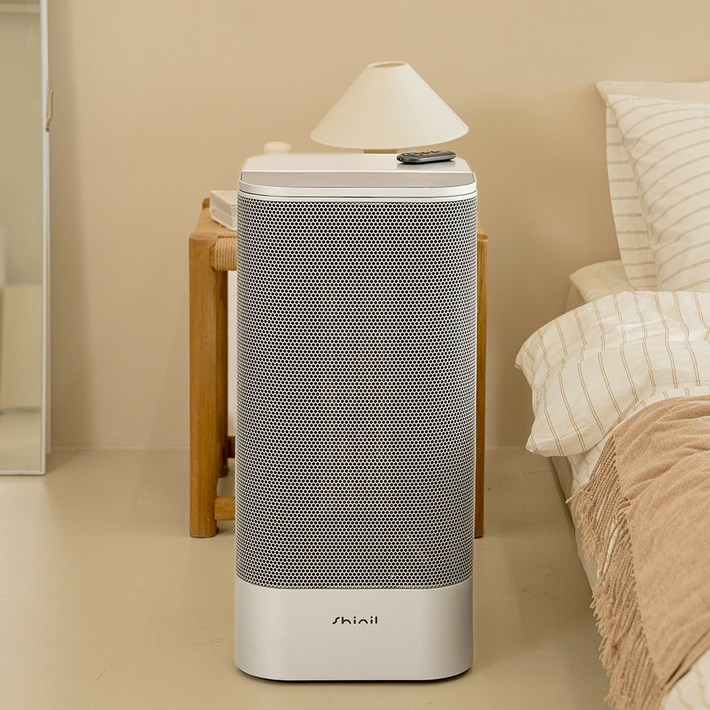 신일 대풍량 온풍기 가정용 업소용 사무실 PTC 히터, 화이트실버, 무드라이트