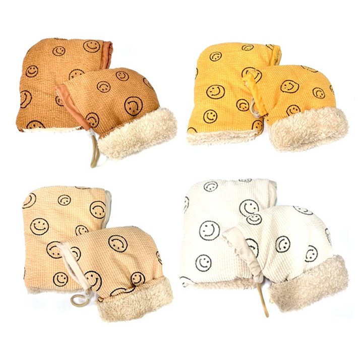 데일리쇼핑 킥보드 자전거  스마일 장갑 핸드워머 방한장갑 핸드머프 성인 선물