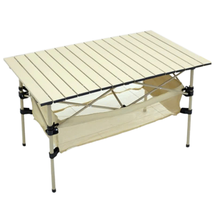 리빙오보제 아웃도어 접이식 캠핑 테이블, 아이보리