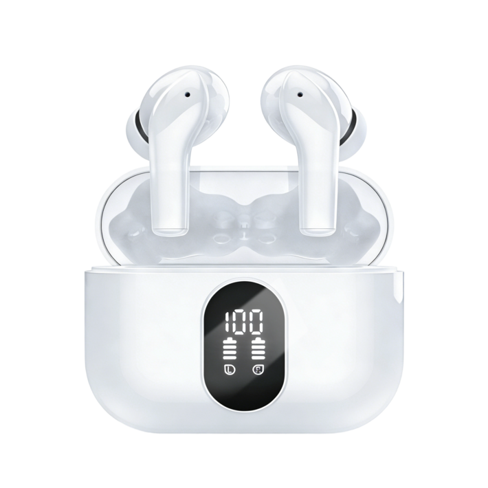 인플리바타 무선 커널형 블루투스 이어폰 IPX5 방수 ENC 노이즈 캔슬링 C타입 LED 이어폰 고음질