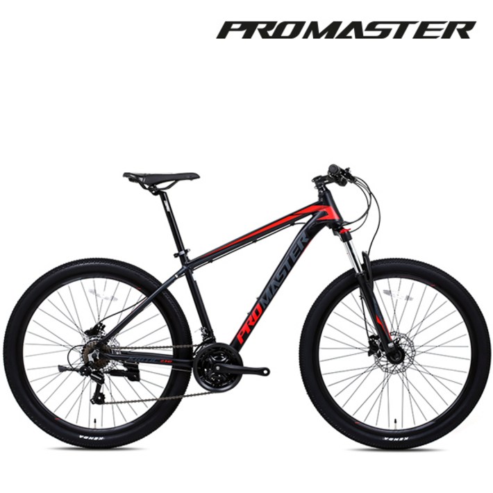 프로마스터 MTB자전거 크리틱 27.5인치 시마노21단 유압식 디스크, 1개, 177cm, 1.크리틱HD 17인치 블랙레드 조립D
