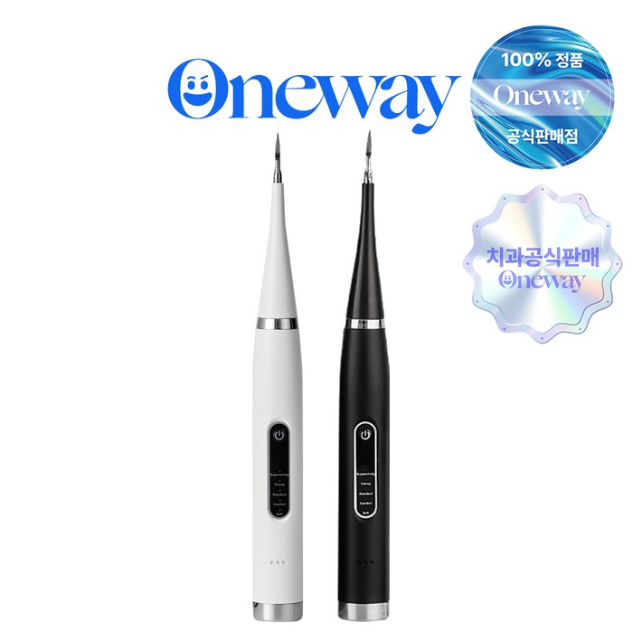 치과공식판매 원웨이 초음파 구강 청결기 휴대용 구강세정기 스타터 V1, 원웨이 치아관리기, 블랙