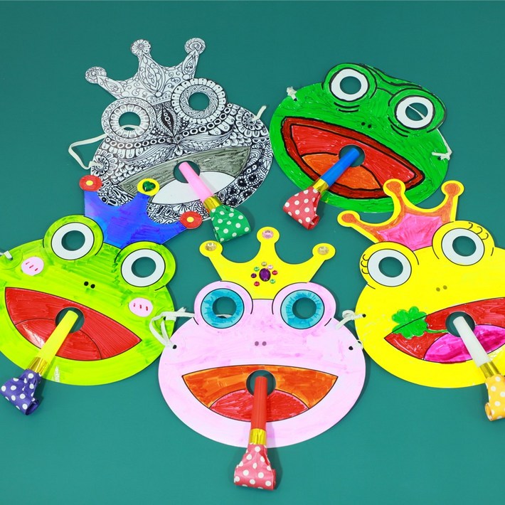 개구리가면 만들기개구리피리코끼리피리 봄만들기 어린이날만들기 유아 초등 만들기, 1개