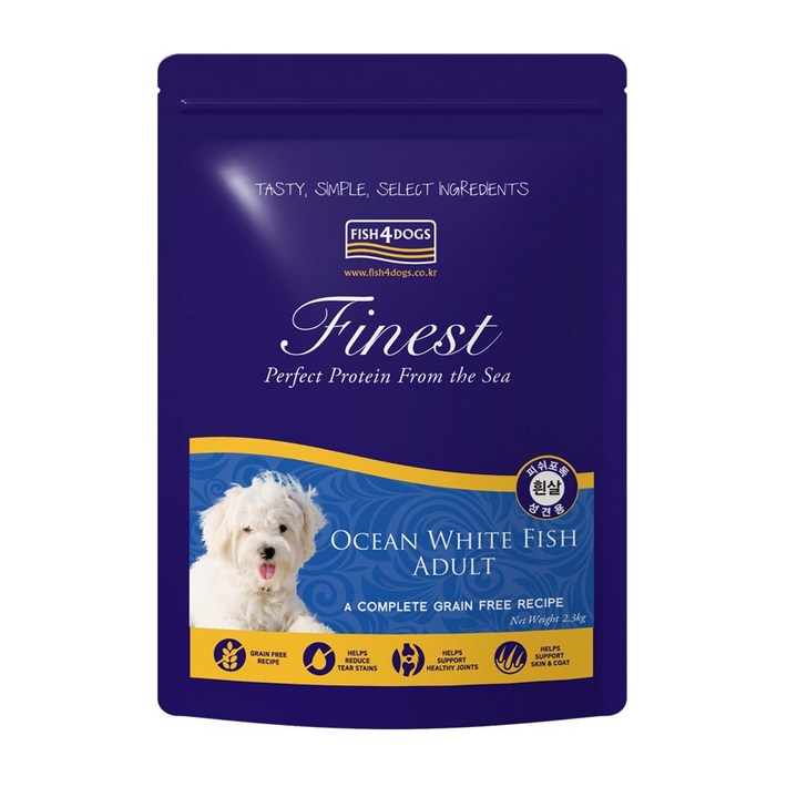 피쉬포독 화이트피쉬 어덜트 2.3kg 눈물사료, 대구, 2.3kg, 1개