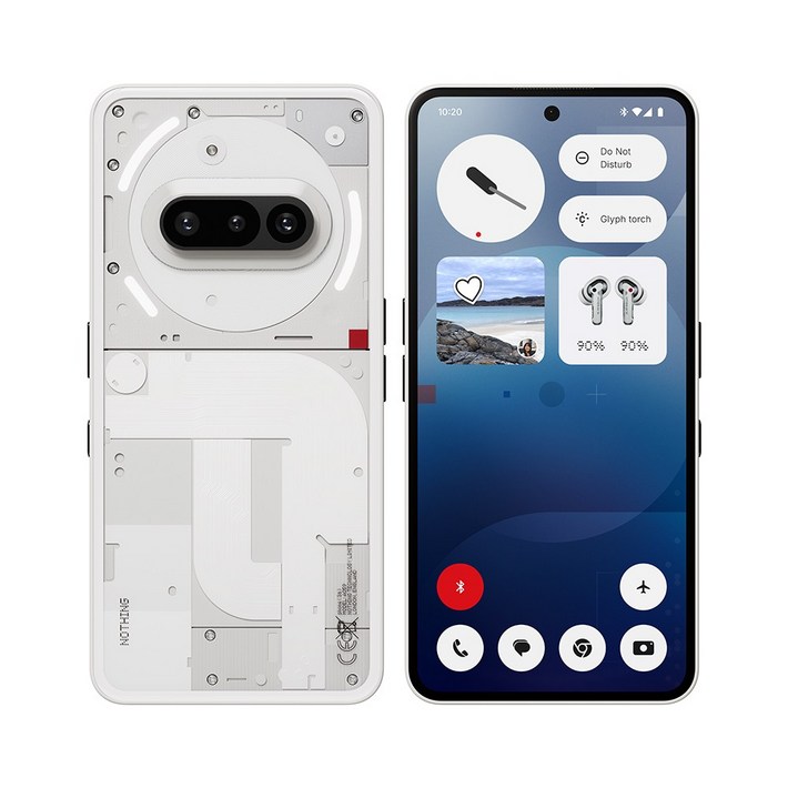 낫싱 Phone 3a 휴대폰 자급제폰 광학줌 4K 동영상 NFC 지문센서, 256GB, 화이트