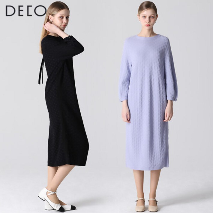 국내매장판 쉬즈미스 데코DECO 도트 자카드 울 원피스 택가격 659000원 여성 캐주얼