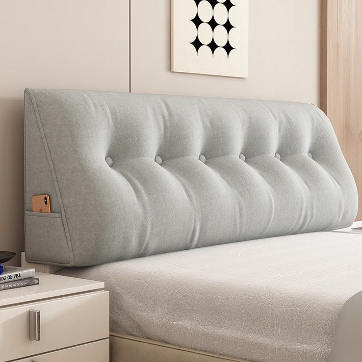 정싱 편안한 대형 허리 삼각 등받이 침대 소파용 대형 쿠션 고급스러운 부드러운 원단 롱 삼각 쿠션