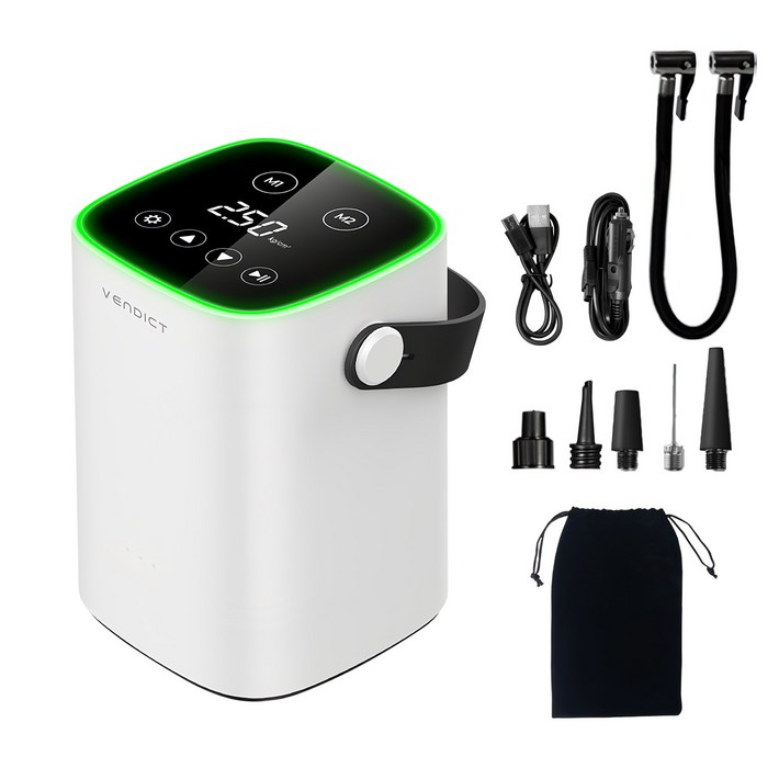 벤딕트 자동차 타이어 무선 공기압 주입기 7500mAh + 60cm 양방향 노즐