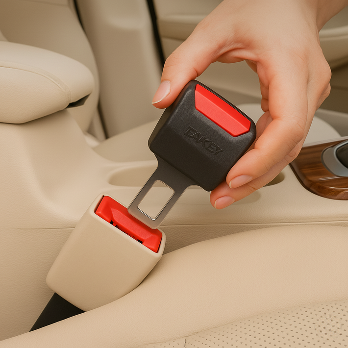 미제스 안전벨트 연장 클립 전차종 2개, 1세트, 다크블랙