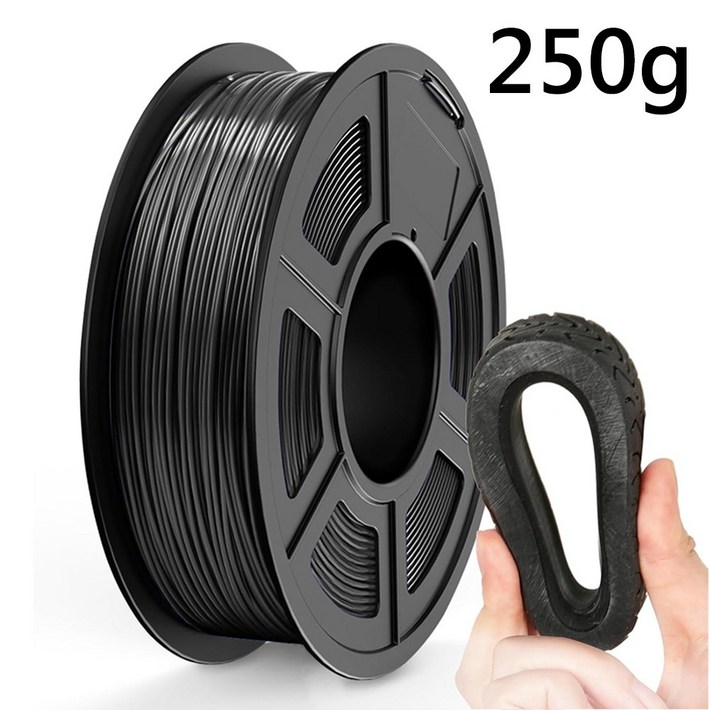 3D프린터 TPU 필라멘트 1.75mm 250g 블랙 화이트 레드 오렌지 옐로우 그린 블루 퍼플 피부색 부드럽다 다양한 컬러 고내구성 FDM 프린터 호환 소용량 필라멘트 3D프린터 TPU 필라멘트 1.75mm 250g 블랙 화이트 레드 오렌지 옐로우 그린 블루 퍼플 피부색 부드럽다 다양한 컬러 고내구성 FDM 프린터 호환 소용량 필라멘트