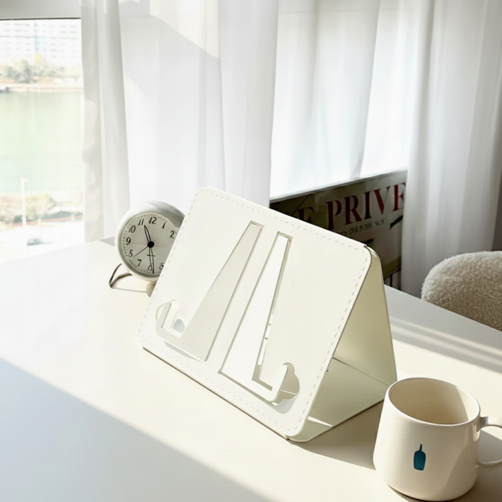 데이픽 초경량 슬림 접이식 휴대용 독서대, 화이트