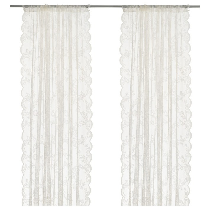 이케아 알비네 스펫스 쉬폰커튼 속커튼 145x250cm 2장