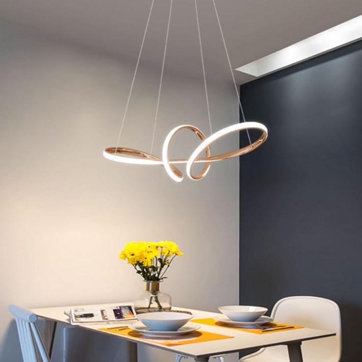 LED 루프 펜던트 식탁등 리본 뫼비우스 인테리어 식탁 조명