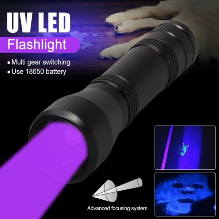 LED 자외선 손전등 UV등 UV 라이트 UV등 조명 에기축광기LED UV 화이트 램프