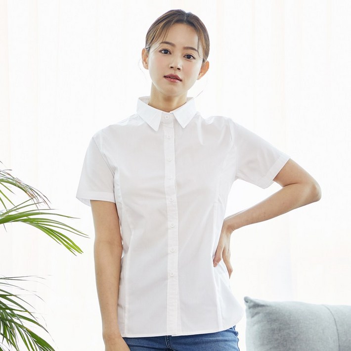 유니스토어 반팔 면혼방 남여 셔츠블라우스 3color 유니스토어 반팔 면혼방 남여 셔츠블라우스 3color