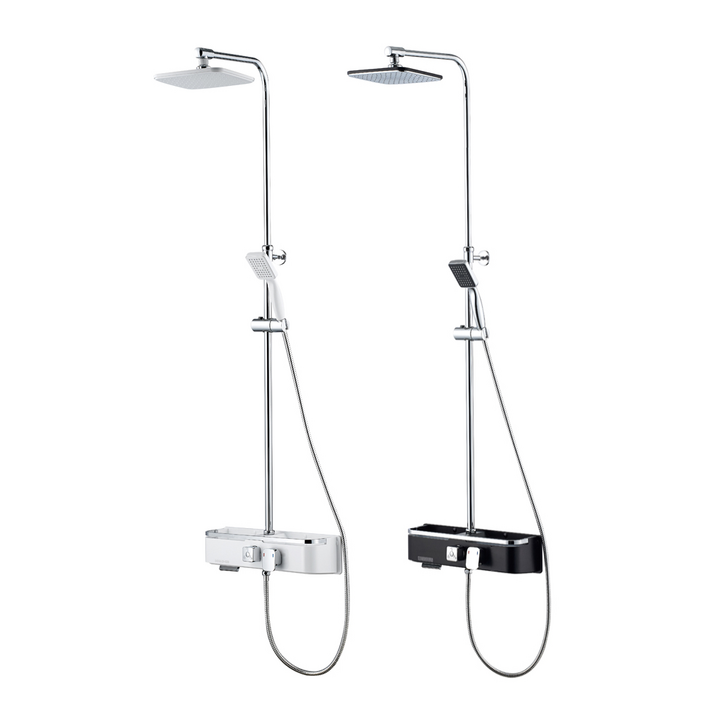 바스럽 국산 무타공 선반형 해바라기 샤워기 기존 타공 사용 가능, 1개, 화이트