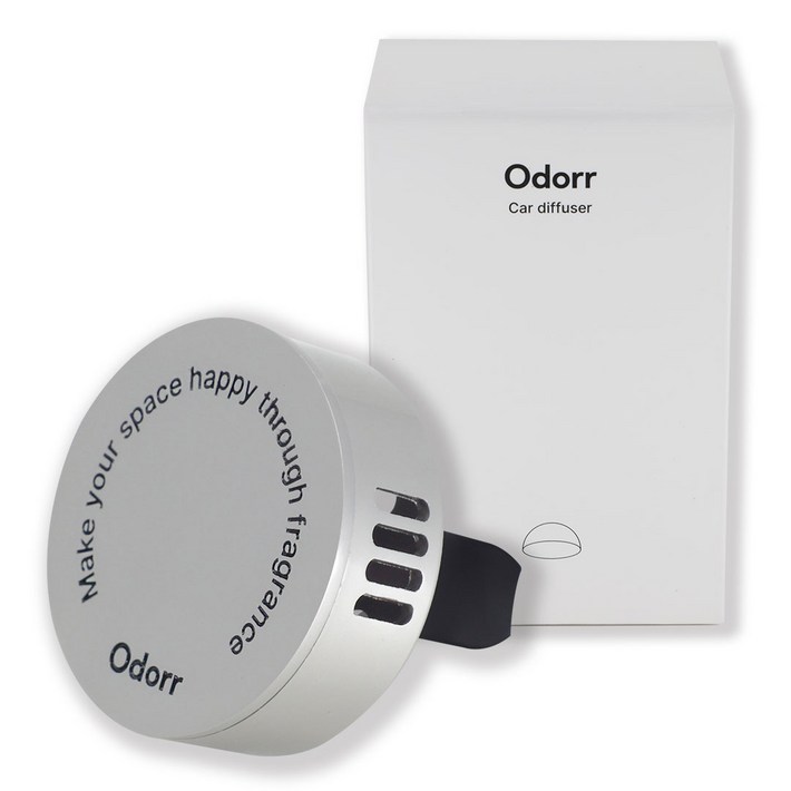 오도르 차량용 방향제 송풍구 디퓨저 실버무광, 1개, 쿨그레이