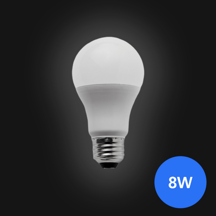 e26 소켓 LED 전구 8W 흰색빛,6500K, 주광색, 50개