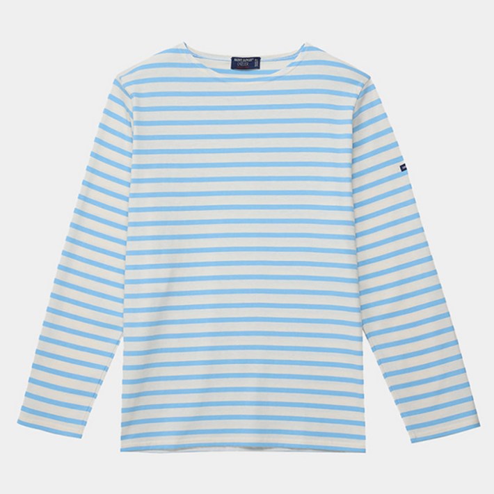 세인트제임스 밍콰이어 긴팔 티셔츠 Saint James Minquiers18 EcruHydrogean