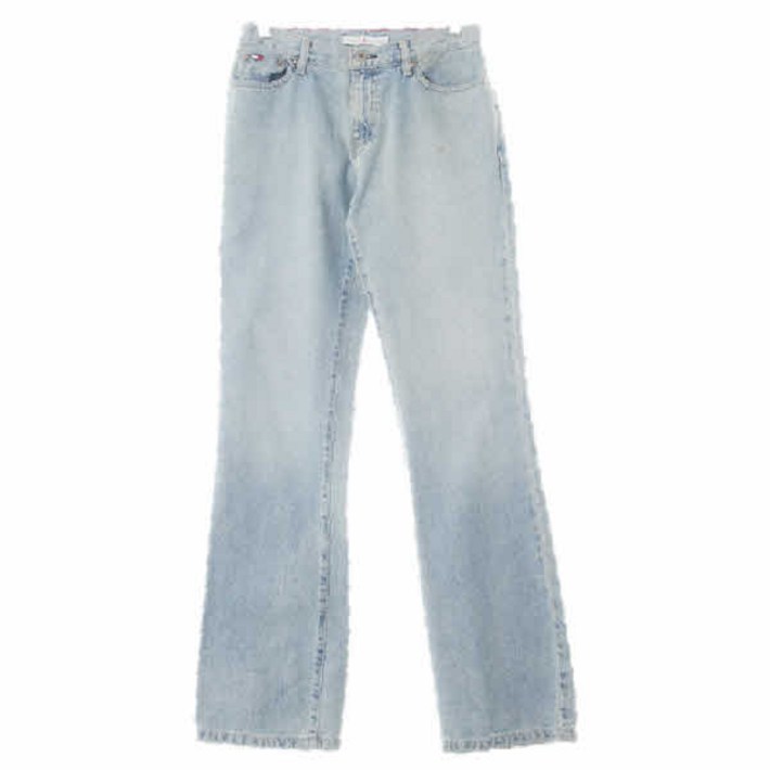 7864 토미힐피거 연청 데님 로우워싱부츠컷빈티지진