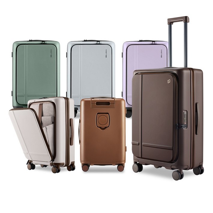 나인티고 비엔나 기내용 수화물용 확장형 전면 오픈 PC 100 캐리어 5년보증