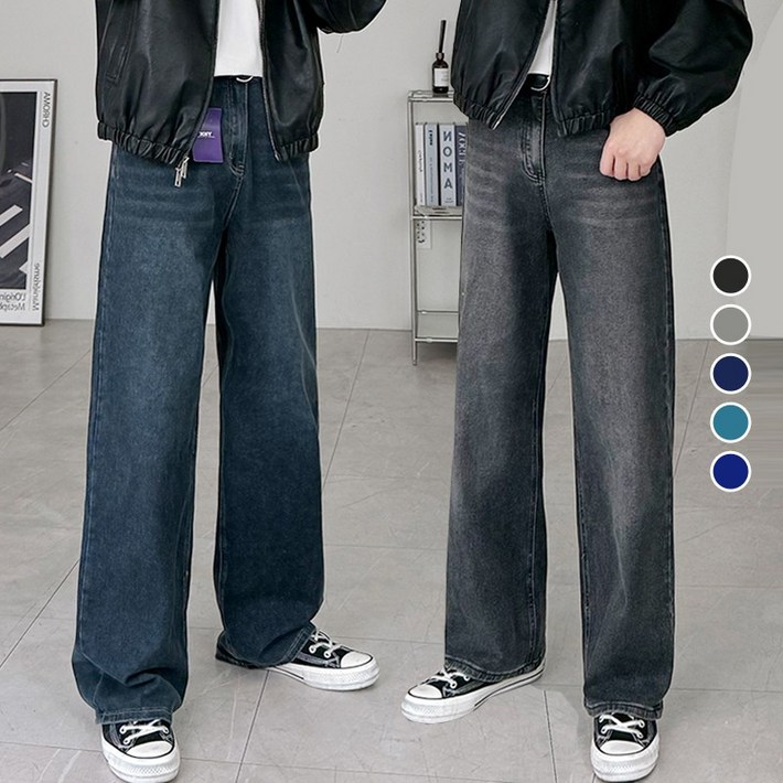 고퀄리티 S3XL 숏기본롱 맨쉬 와이드 데님 청바지