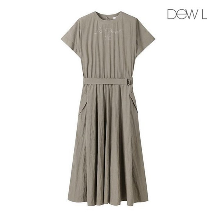 듀엘 듀엘 벨티드 밴딩 플리츠 원피스 BEL242PSE038